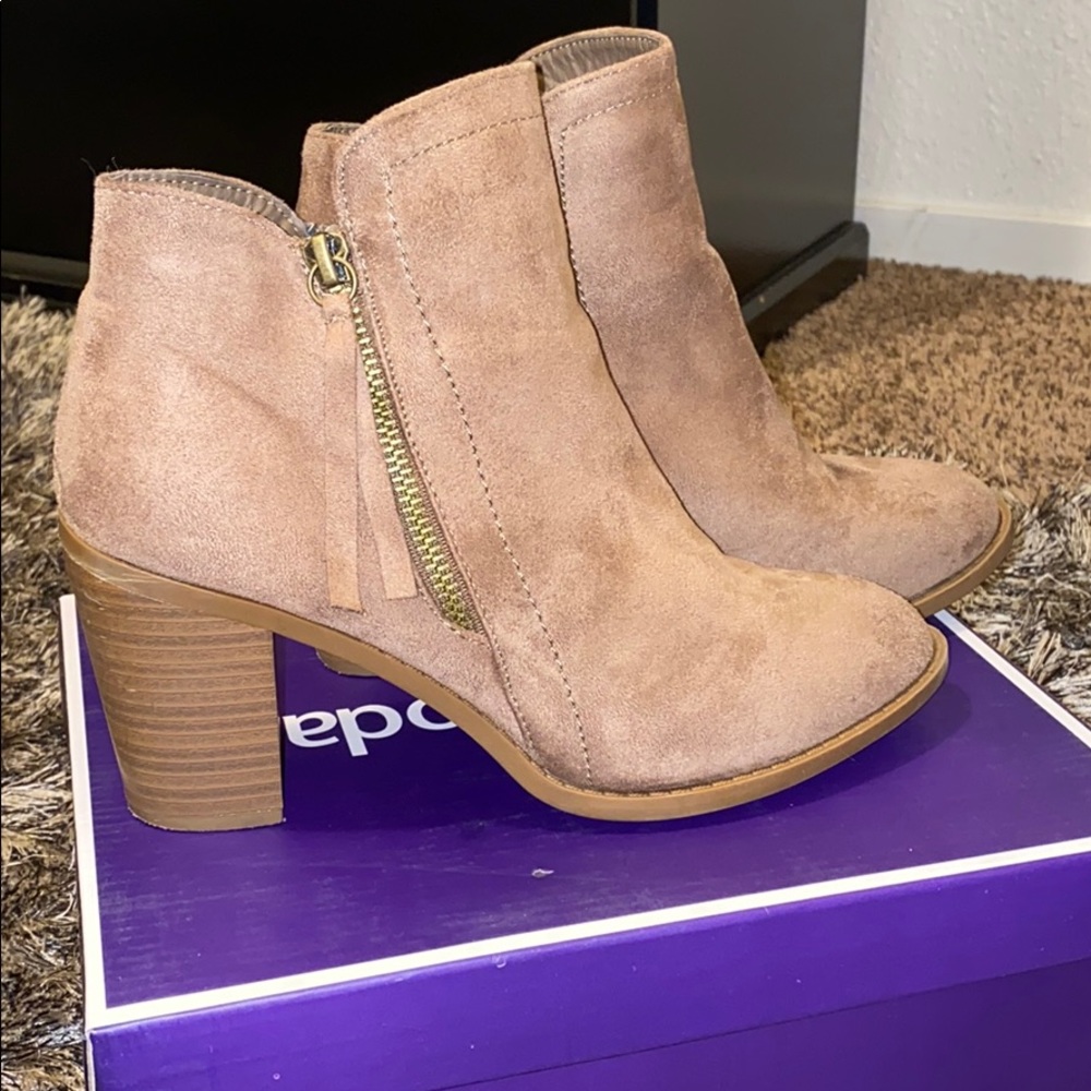 Taupe booties